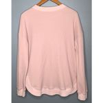 Blush Pink Long Sleeve Waffle Knit Crewneck Pullover Tunic XL Photo 2