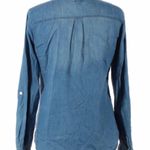 Charlotte Russe  Women’s Blue Chambray Button down Long Sleeve Western Shirt Medi Photo 1