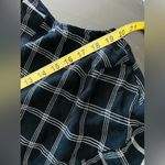 J. Jill Black White Mixed Print Plaid Print Midi Dress Size MED Photo 15