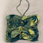 ZARA  Teal and Yellow Patterned Top Photo 0