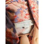 CAROLINE CONSTAS Blue Floral Mock Neck Sleeveless Trumpet Brigitta Gown Size M Size M Photo 7