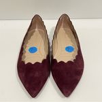 Adrienne Vittadini  Fox scalloped pointy toe flats, suede leather maroon 7.5 Photo 10