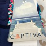 🔵 SALE 3/$25 CAPTIVA BY CHRISTINA SWIMWEAR BIKINI BOTTOM BOHO NAVY MULTI L Blue Size L Photo 6