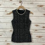 Derek Lam  Sleeveless Tweed Peplum Top - Black/White - US 0 Photo 11