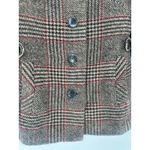 Talbots Vintage  Brown Plaid Wool Button Closure Coat Women's Size 8 Preppy Twee Photo 2
