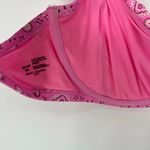 Aerie  V Wire Scoop Bikini Top Underwire Pink Bandana Print Size 38D Photo 6