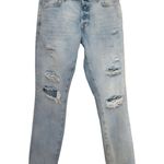 Frame Le Slouch Natoma Distressed Light Wash Jeans Size 25 Photo 0