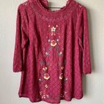 Umgee  Floral Lace Embroidered Top Photo 0