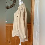 Aerie Beige Ribbed Pullover Quarter Zip size Small (oversized) Photo 3