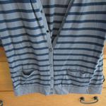 Blue Striped Short Sleeve Cardigan/Shirt Photo 2