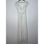 Baltic Born Katya White Ruffle Maxi Dress Chiffon Bridal Size Small Photo 4