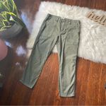 Pistola  Olive Green Khaki Pants Cropped Straight Slim NWOT Photo 3
