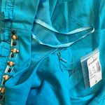 Dress Barn Womens Size 8 turquoise sleeveless tiered ruffle beaded dress NWT Photo 6