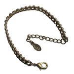  Gold Tone Chain Bracelet Beige Thread Detailing Aldo u Adjustable Length Fa Photo 2