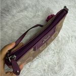 Coach y2k Purple Signature Canvas Wristlet Mini Purse Photo 5