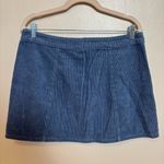 Forever 21 F21 Women’s Corduroy Skirt Snap Front Mini Smoky Blue Size 31 Photo 4
