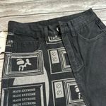 LoxcaVin Women's Streetwear Black Grey Gray Wide Straight Leg Jeans S SM Small Size 26 Photo 3