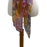 Boutique Leopard Print 100% Silk Scarf Pink One Size Photo 5