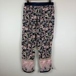 Umgee  Paisley Print Womens‎ Pants Large Multi Elastic Straight Leg Trousers Boho Photo 2