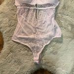 Rachel Roy Lace High Cut‎ Teddy Bodysuit With Padded Cups Womens Medium Pink Photo 1