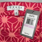 CHAUS NEW YORK NWT Size 6 Exotic Pink Geometric Print Courtney Ankle Pants Photo 3