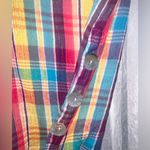 Soft Surroundings NWT Soft Surrounding Kona Shores Gauze plaid button detail shirt large Photo 5