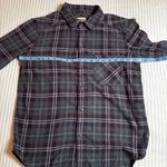Aritzia  TNA boyfriend Flannel Dark Gray Plaid Button Down Shirt Women's Size S Photo 8