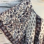 Free People  Flutter Sleeve Aztec Boho Bohemian Babydoll Top Photo 2