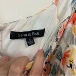 Strut & Bolt  White Floral Asymmetrical Midi Dress size Small Photo 5