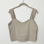 Abercrombie & Fitch [] Nude Light Taupe Soft Sweetheart Crop Tank Top Sz Large L Photo 1