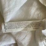 ZARA White Linen Blend Crop Button Up Shirt Boxy Minimalist Bohemian SZ L #1675 Photo 11