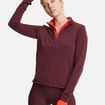 Bandier All Access Unison 1/4 Zip Up Long Sleeve Pullover in Port Royale Red Size M Photo 0