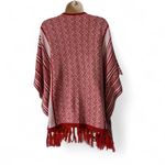 Entro Geometric‎ Pattern Fringe Poncho Photo 1