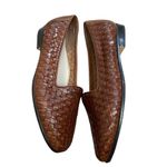 Trotters Chestnut Woven leather Slip Photo 1