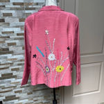 Alex Kim Vintage Blazer Jacket Floral 3D Art Sz 1X Pink Photo 5