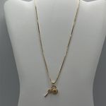 18k GF Italian Link/ Lock and Key Pendant Photo 3