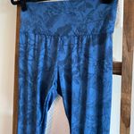 Maaji NWOT blue & black tropical botanical & jaguar print high waisted leggings Photo 1