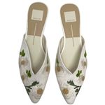 Dolce Vita “Elm” Ivory Floral Raffia Mule Flats Women’s 7 Spring Summer White Photo 2