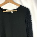 See By Chloe  Black Knitted Crochet Flare Bell Sleeve Knit Blouse 36/S Photo 4