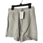 We Wore What  Womens XS Pull On Sweater Shorts Light Gray Cozy Chunky Knit New Photo 0