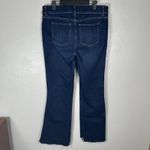 Spanx 20327T Flare Jeans Midnight Shade Pull On Stretch Denim Sz XLTall Raw Hem Photo 2