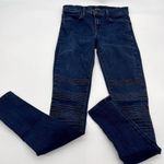 J Brand Women's Willow Verve Dark Wash Moto Style Skinny Mid-Rise Jeans Size 25 Photo 0