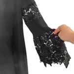 Alfani Black A-Line Dress With Lace Sleeves Size 4 Photo 4