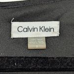 Calvin Klein Sequin Faux Wrap Dress Black Silver Side Ruched Surplice Women 6 Photo 3