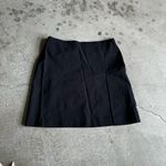 ASOS  DESIGN bengaline micro mini skirt with super high slit in black Photo 5