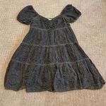 Lucky Brand  Washed Black Eyelet Mini Dress Large Photo 2
