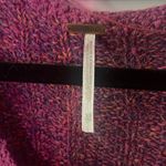 Free People  pink purple orange multicolor cropped knit sweater Photo 5