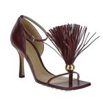 Bottega Veneta NWT  Stretch Leather Tassel Accent Thong Sandals Cherry 40 / US 10 Photo 0