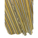 Siren Lily ‎ Women's 1X Yellow Striped Button Down Tunic Shirt Dress Photo 1