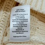 Haven Well Within Braided Cable Knit Sweater Turtleneck Cream Medium Coastal White Photo 8